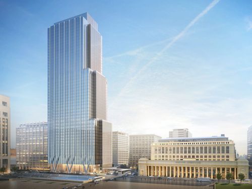 Glass Installation For BMO Tower Reaches Full Height